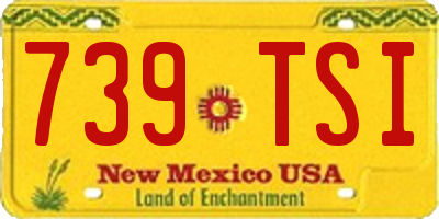 NM license plate 739TSI