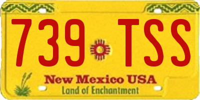 NM license plate 739TSS