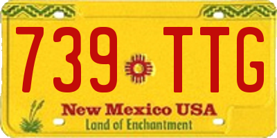NM license plate 739TTG