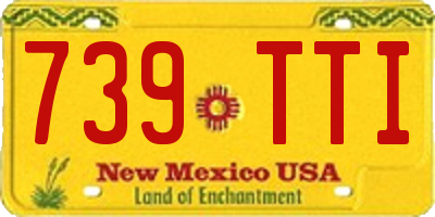 NM license plate 739TTI