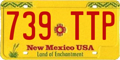 NM license plate 739TTP