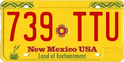 NM license plate 739TTU
