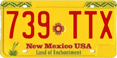 NM license plate 739TTX