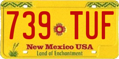 NM license plate 739TUF