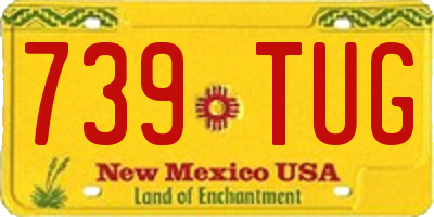 NM license plate 739TUG