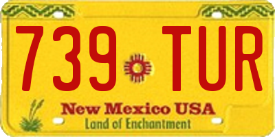 NM license plate 739TUR