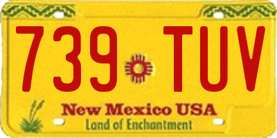 NM license plate 739TUV