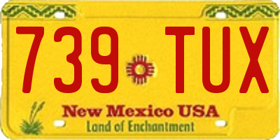 NM license plate 739TUX