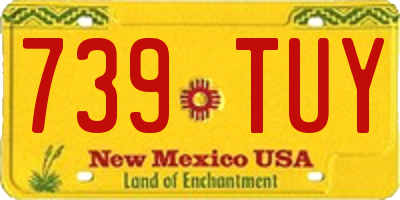 NM license plate 739TUY