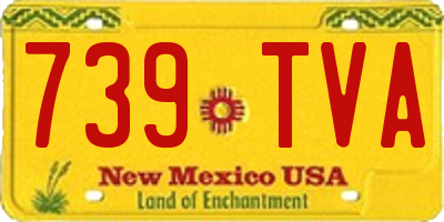 NM license plate 739TVA
