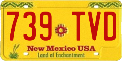 NM license plate 739TVD