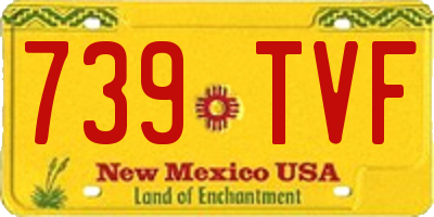 NM license plate 739TVF