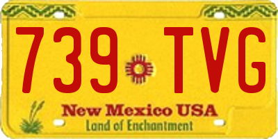 NM license plate 739TVG