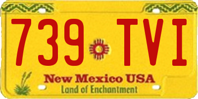 NM license plate 739TVI