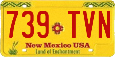 NM license plate 739TVN