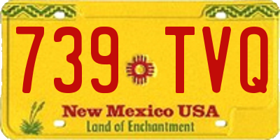 NM license plate 739TVQ