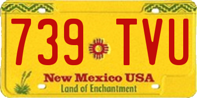 NM license plate 739TVU