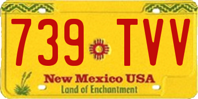 NM license plate 739TVV