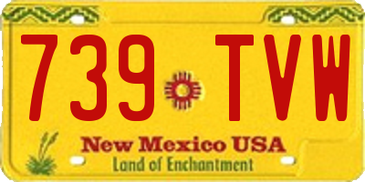 NM license plate 739TVW