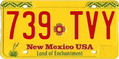 NM license plate 739TVY