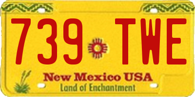 NM license plate 739TWE
