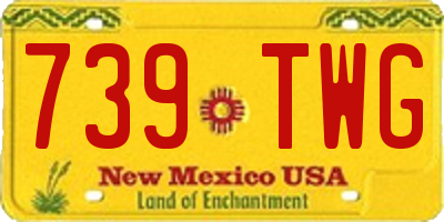 NM license plate 739TWG