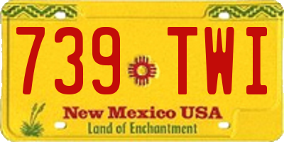 NM license plate 739TWI