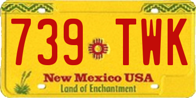 NM license plate 739TWK
