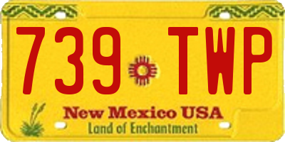 NM license plate 739TWP