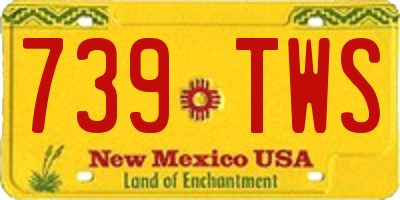NM license plate 739TWS