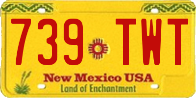 NM license plate 739TWT
