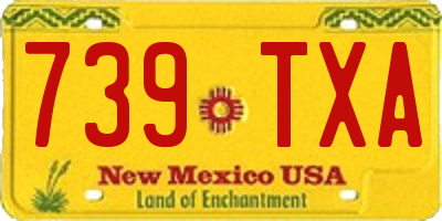 NM license plate 739TXA