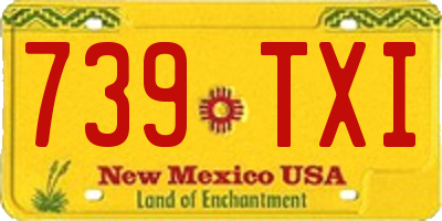 NM license plate 739TXI