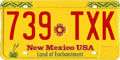 NM license plate 739TXK