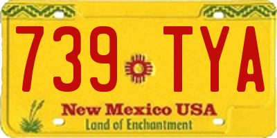 NM license plate 739TYA