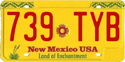NM license plate 739TYB