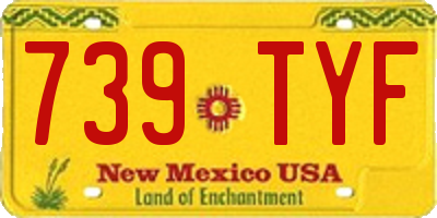 NM license plate 739TYF