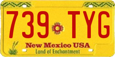NM license plate 739TYG