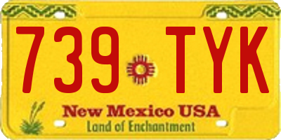 NM license plate 739TYK
