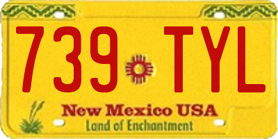 NM license plate 739TYL