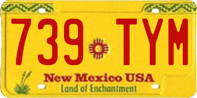 NM license plate 739TYM