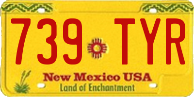 NM license plate 739TYR