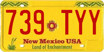 NM license plate 739TYY