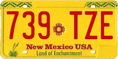 NM license plate 739TZE