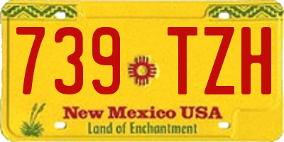 NM license plate 739TZH