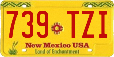 NM license plate 739TZI