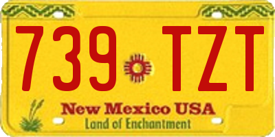 NM license plate 739TZT