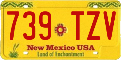 NM license plate 739TZV