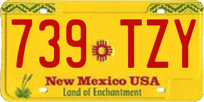 NM license plate 739TZY