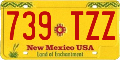 NM license plate 739TZZ